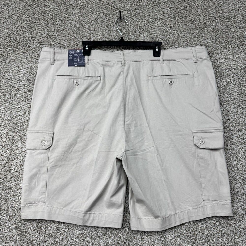 St. John's Bay Cargo Shorts Men's 52 Beige Cotton Blend 10" Inseam New With Tags